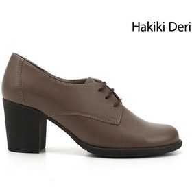 Resim Gönderi R Kadın Vizon Antik Bağcıklı Orta Kalın Topuklu Hakiki Deri Oxford Ayakkabı Gdza13424135 vizon 