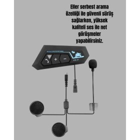 Resim Store Mania Ieg™ Motosiklet Sürüşleri Için BT22 Kask Bluetooth Kulaklık Mikrofonlu 