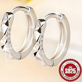Resim 1 Çift S925 Gümüş Moda Retro Zarif Trend Fransız Benzersiz Işık Lüks Zarif Etnik Tarz Tatlı Parlak Parıldayan Yıldızlı Gökyüzü Yüksek Parlak Oyma Düzensiz Geometrik Desen Yaratıcı Tasarım Niche Charm Romantik Aşk Basit Lüks Çift Mini Sevimli Günlük Tatil Plaj Partisi Düğün Müzik Festivali Kutlama Festivali Hediye Çok Yönlü Alerji Karşıtı Oksidasyon Kulak Delme Küpeler 
