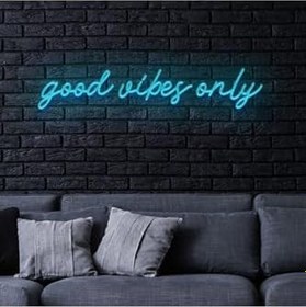 Resim Neon Led Aydınlatma Vıbes Gece Lambası Parti Süsü Işıklı Duvar Dekor 