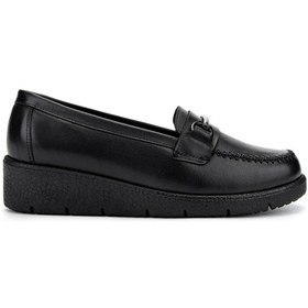 Resim Tamer Tanca Kadın Hakiki Deri Siyah Deri Casual Ayakkabı 1095 8092 Bn Ayk Y25 Sıyah Dr Siyah 