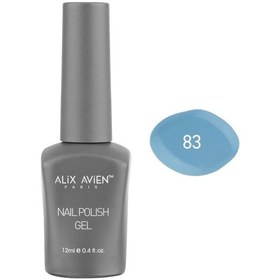 Resim Alix Avien Mavi Gri Kalıcı Oje 83-yoğun Renk Veren Jel Oje 12 Ml-nail Uv Gel Polish 83 