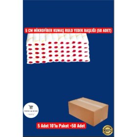 Resim 5 cm Mikrofiber Kumaş Parmak Rulo Yedek Başlığı (50 Adet) 