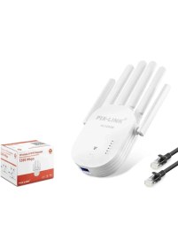 Resim Pix-Link WR60T 300Mbps 6 Antenli Wifi Sinyal Güçlendirici Repeater Beyaz 