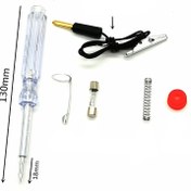 Resim Otomobil & Kamyon Devre Test Cihazı Kalem - 6-24V DC Gerilim ve Akım Testi, Işık Ampulü Ekranlı Uzun Prob, Dayanıklı Plastik, Pilsiz Çalışma 