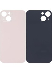 Resim Apple Uyumlu iPhone 13 Logolu Arka Pil Batarya Kapağı - Lens Hariç Pembe 