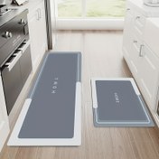 Resim 2 Premium Diyatomit Mutfak Paspası, Emici, Kaymaz, Hızlı Kuruyan Banyo Oturma Odası Büyük Alan Matı Seti, Ticari/Ev Kullanımı 