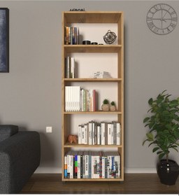 Resim Modern 5 Raflı Kitaplık Dekoratif Kitaplık Rivoli 