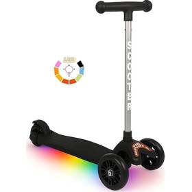 Resim Tois LED Işıklı Lumi Scooter – Direksiyondan Yön Verilebilen, Yükseklik Ayarlı 3 Tekerlekli Çocuk Scooter turuncu 