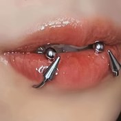 Resim 1 Adet Y2K Dudak Halkası Charm Piercing Dudak Halkası Paslanmaz Çelik C Şekilli Dudak Halkası Dudak Piercing Vücut Takıları 