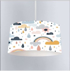 Resim EVSEHOMES Renkli Yağmur Çocuk Avizesi 