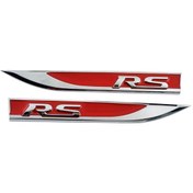 Resim Rs Çamurluk Logosu Arması Kırmızı-Krom 