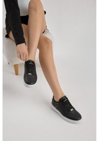 Resim Tonny Black Poli Taban Bağcıklı Günlük Siyah Beyaz Spor Ayakkabı Tba240 Siyah Beyaz | Unisex 