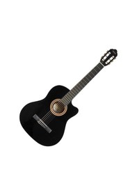 Resim Valencia Vc104Tcbk Klasik Gitar 4/4 Siyah Cutaway Sap Çelikli 