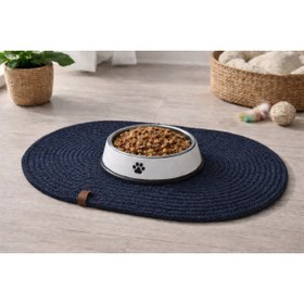 Resim SERENALP El İşçiliği Kedi Köpek Hamster Ginepig Tavşan Beslenme Paspası Mama Altlığı çok amaçlı paspas 