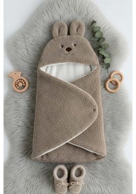 Resim Tavşan Kulaklı Peluş Bebek Kundağı 