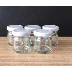 Resim 40 Cc Cam Kavanoz - 10 Adet - Beyaz Kapak. Mutfak. 