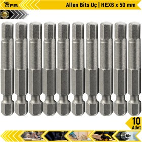 Resim Gfb Allen Bits Uç Hex6 x 50 mm 10 Adet 