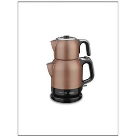 Resim Korkmaz A331-02 Çaytema Elektrikli Çaydanlık Rosagold/Krom Rose Gold 