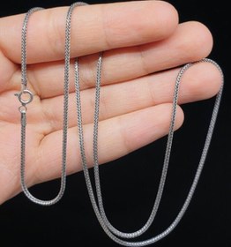 Resim aybars kuyumculuk Unisex 925 Ayar Gümüş Tilki Kuyruğu Zincir 2 Mm 