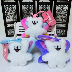 Resim OEMG Yeni 1 Adet Dört Inç Iyi Şanslar Karikatür Peluş Oyuncak Bebek Anahtarlık Sevimli Bebek Anahtar Küçük Kolye Seti (Yurt Dışından) 