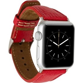 Resim Bouletta Watch Uyumlu Deri Kordon 42-44-45Mm Erc2 Kırmızı 