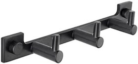 Resim Tema Prima Banyo Askısı 3 lü Askılık Bornozluk Mat Siyah Paslanmaz 