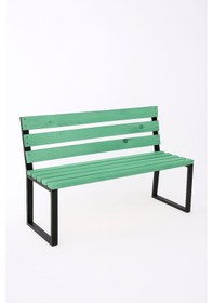 Resim Metal Ayaklı Ahşap Bank Yeşil 