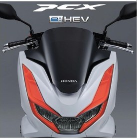 Resim Honda Pcx Ön Far Kaşı Şeffaf Sticker Kırmızı 