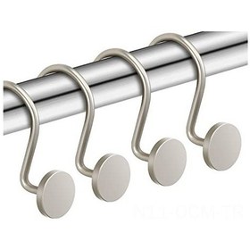 Resim Qingmipy Paslanmaz Nikel Duş Perdesi Askıları - 12'li Set, Dayanıklı Metal Kancalar Diğer 