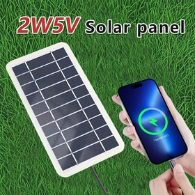 Resim 2W 5V Güneş Şarj Ped - Taşınabilir, Dayanıklı ve Hava Koşullarına Dayanıklı, Açık Hava Seyahati, Telefon, Güç Bankası, Fener, Fan, Açık Hava Güç İstasyonu için İdeal | Dayanıklı Güneş Paneli | Hava Koşullarına Dayanıklı Şarj Ped 