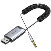 Resim Cbtx Bluetooth Aux Adaptörü Dongle Usb'den 3,5 Mm Jack'e Araç Ses Aux Bluetooth 5.3 Ahizesiz Kullanım Kiti 