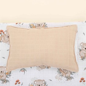 Resim Alt Açma Matı ve Yastık - Çift Taraflı - Kumsal Beji Müslin - Koala 