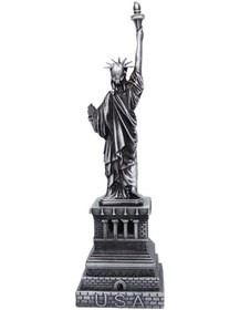 Resim Vintage Metal Usa Özgürlük Heykeli Gümüş 32 Cm 