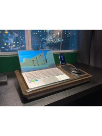 Resim Axolotl SupplyTelefon ve Tablet Bölmeli Minderli Laptop Sehpası, Notebook Masası Antik meşe 