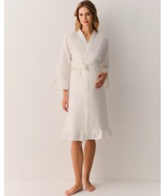 Resim Suwen Angel Pamuklu Hamile Lohusa Sabahlık Sh26508615l036 Ekru 