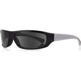 Resim Kinary Bisiklet Güneş Gözlüğü Siyah Parlak Çerçeve Gri Sap Siyah Cam 3007 