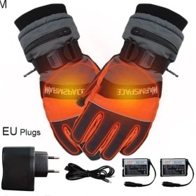 Resim Pengfushop5 M Eu Fişler 2000MAH Stili Motosiklet Elektrikli Isıtmalı Eldiven Sıcaklık Ah Piller ile 5 Hız Ayarı El Isıtıcı Kayak Güvenliği Sıcak Eldiven (Yurt Dışından) 