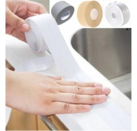 Resim Safestore 2 Li Mutfak Pencere Banyo Küvet Lavabo Su Sızdırmaz Bant Beyaz Su Geçirmez Kenar Bandı 3.2 Metre 
