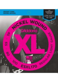 Resim D'addario Esxl170 Xl Nickel Wound Steinberger Bas Gitar Tel Seti 