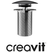 Resim Creavit Sf030 Pop-up Sifon Başlığı Antrasit Mat Taşmasız Krom Lav 