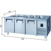 Resim Galleyz Servis Buzdolabı - 3 Kapılı - 200x70x85 Cm 