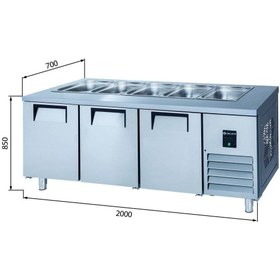 Resim Galleyz Servis Buzdolabı - 3 Kapılı - 200x70x85 Cm 