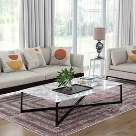 Resim Monnhein Yıkanabilir Halı ve Yolluk - Kaymaz Tabanlı Salon Halısı, Mutfak Halısı, Modern Dijital Baskı Tasarım (0476) 
