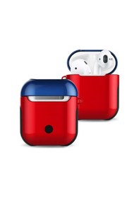 Resim Newface Apple Uyumlu AirPods 2 2.nesil 3in1 Kılıf - Kırmızı-lacivert 