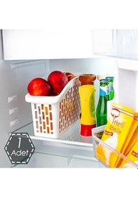 Resim Organizers Org-22 Çok Amaçlı Buzdolabı Içi Düzenleyici Sebze Meyve Organizer Sepet 1 Adet Beyaz 