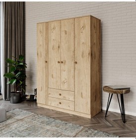 Resim Nova 4 Kapaklı ,2 Çekmeceli Dolap/gardırop %100mdf 