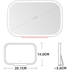 Resim Wondernest Led Işıklı Araba Güneşlik Makyaj Aynası Beyaz - Pratik Ve Şık 