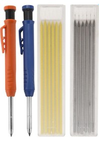 Resim Adet Marangoz Kalemleri, Dahili Kalemtıraş İle Katı Marangoz Kalemleri, Ağaç İşleme İçin Mekanik Çizim Kalemleri 