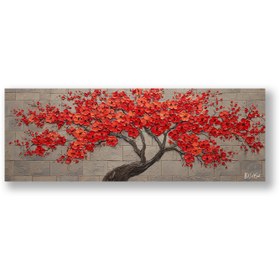 Resim Kırmızı Büyük Ağaç - 200x70 